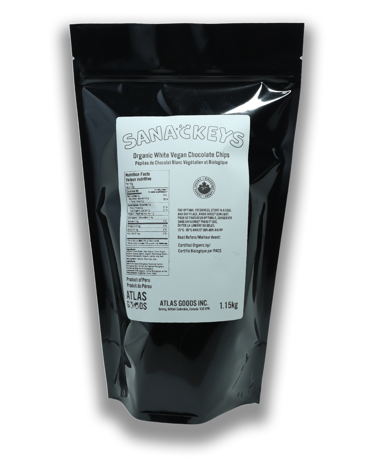 Organic Vegan White Chocolate Chips - 1.15kg